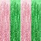 2-Pack Pink & Green Wavy Foil Fringe Curtains 3.2x6.6ft Party Backdrop Decorations